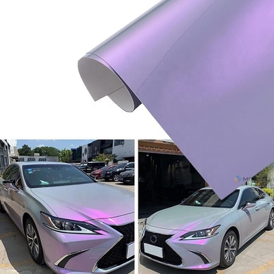 DIY μετασχηματισμός οχήματος Mingtu γκρι σε γοητευτικό μωβ γυαλιστερό χαμαιλεώνι βινύλιο περιτύλιγμα